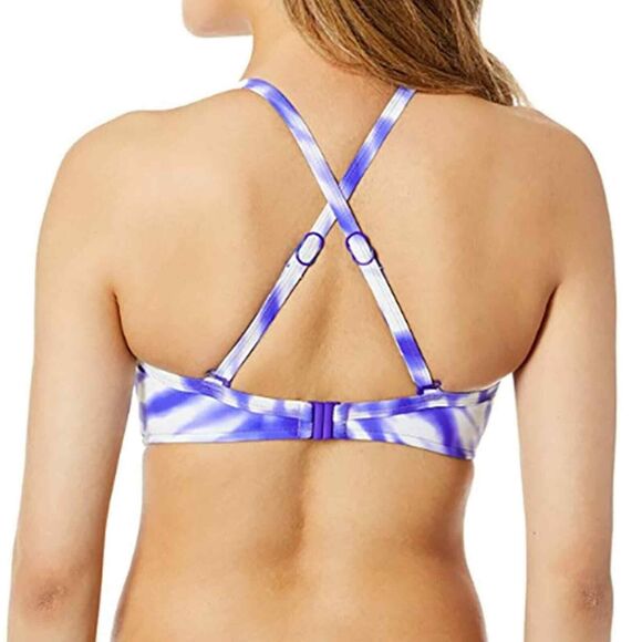 Seafolly DD Cup Beach Break Convertible Cross Back Bralette Bikini Top Size 6 - Picture 2 of 13